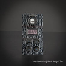 Botton Switch Panel with Digital Voltmeter USB Charger Socket